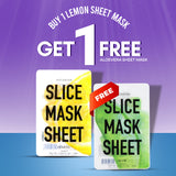 Slice mask bundle 2( buy 1 Kocostar Slice Mask Lemon and Get Kocostar Slice Mask Aloe Vera free)