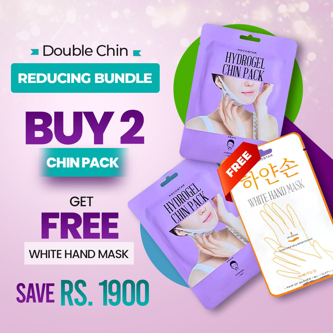 Double chin Reducing Bundle ( Buy 2 Kocostar Hydrogel Chin Pack and get KOCOSTAR White Hand Mask (Free)