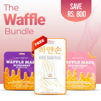 The Waffle Bundle - Kocostar Waffle Mask Strawberry - Kocostar Waffle Mask Blueberry - Kocostar White Hand Mask (Free)