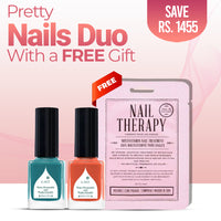 Pretty Nails Bundle 2 - Halal Breathable Nail Polish 521 Burnt Brick - Halal Breathable Nail Polish 520 Tropical Teal - Kocostar Nail Therapy