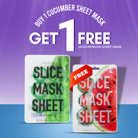 Slice mask bundle 4( buy 1 Kocostar Slice Mask Cucumber and Get Kocostar Slice Mask Watermelon Free)