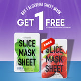 Slice mask bundle 3( buy 1 Kocostar Slice Mask Aloe Vera and Get Kocostar Slice Mask Watermelon (free)