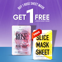 Slice mask bundle 6 ( buy 1 Kocostar Slice Mask Rose Flower and Get Kocostar Slice Mask Lemon Free )