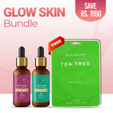 Glowing Skin Bundle - Halal Skin Renewal Face Serum - Halal Luminous Skin Face Serum - Kocostar Tea Tree Mask