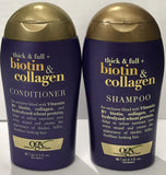 Ogx Biotin & Collagen Shampoo & Conditioner Travel size set