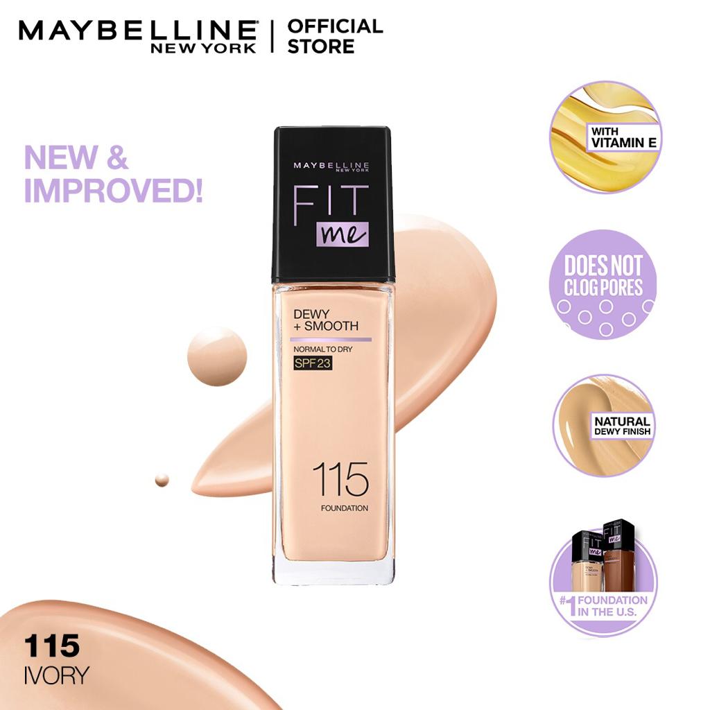 Maybelline New York- New Fit Me Dewy + Smooth Liquid Foundation SPF 23