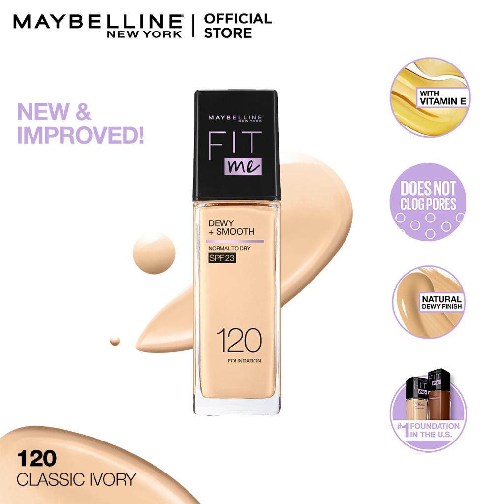 Maybelline New York- New Fit Me Dewy + Smooth Liquid Foundation SPF 23