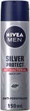 Nivea Men Silver Protect Antiperspirant For Men Antibacterial Protection Spray