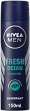 Nivea Men Fresh Ocean Deodorant for Men Aqua Scent Spray