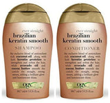 OGX Ever Straightening + Brazilian Keratin Smooth Shampoo / Conditioner Set