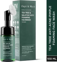 Zayn & Myza Tea Tree & Salicylic Acid Foaming With Built-In Deep Cleansing Brush (For Men)